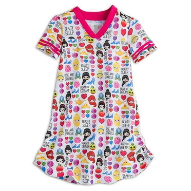 Disney Store Princess Ariel Long Sleeve Nightgown Pajama Girl Size 5/6 7/8 